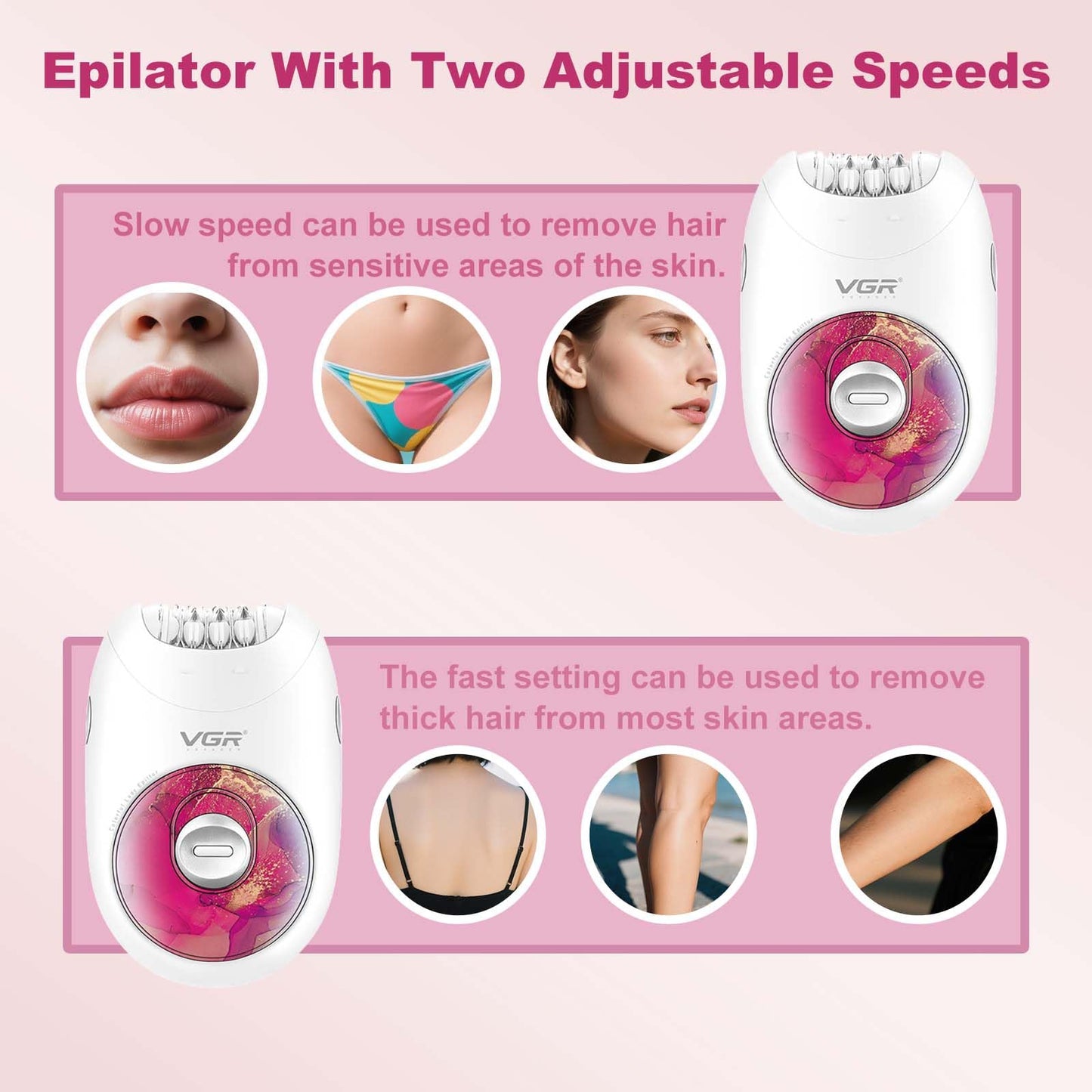 VGR Epilator 3 in 1 Hair Remover