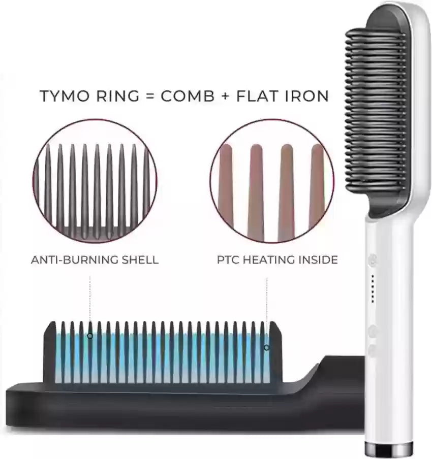 Hair straightening brush