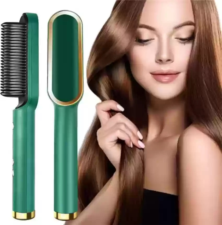 Hair straightening brush
