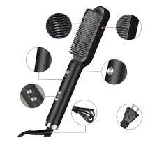 Hair straightening brush