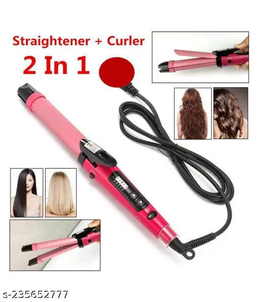 2 in 1 Hair Straightener & Curler